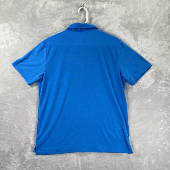 Ash & Erie Shirt men's Medium Polo Short Sleeve Performance Stretch Casual Blue - Picture 11 of 11